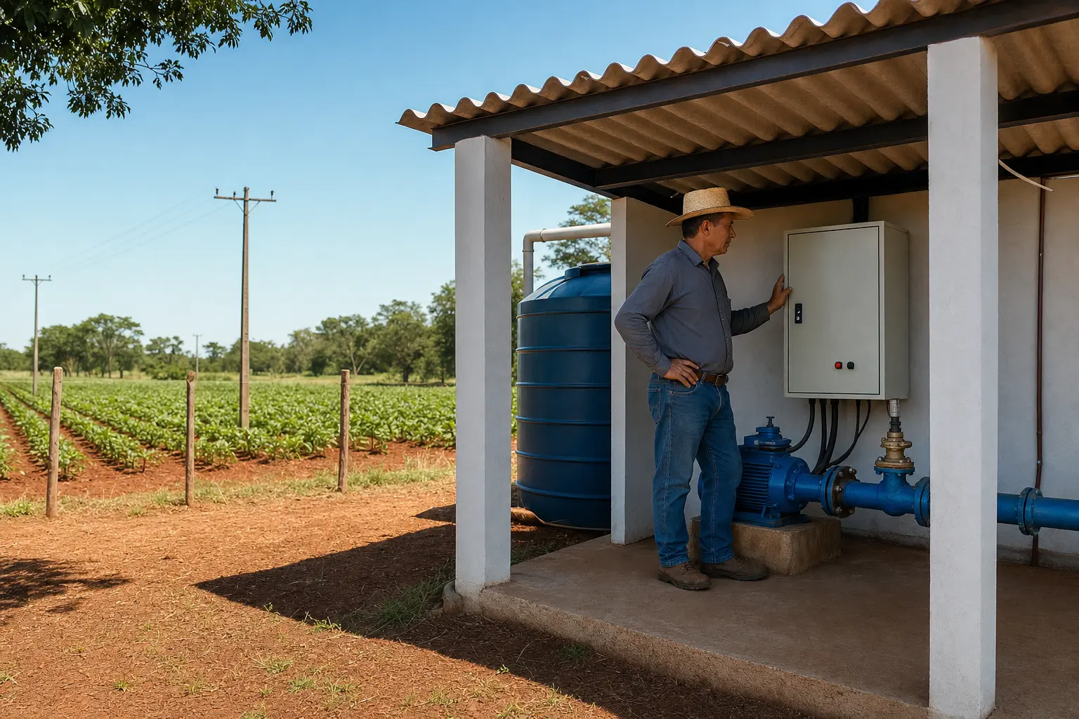 Propiedad rural dependiente de la red eléctrica