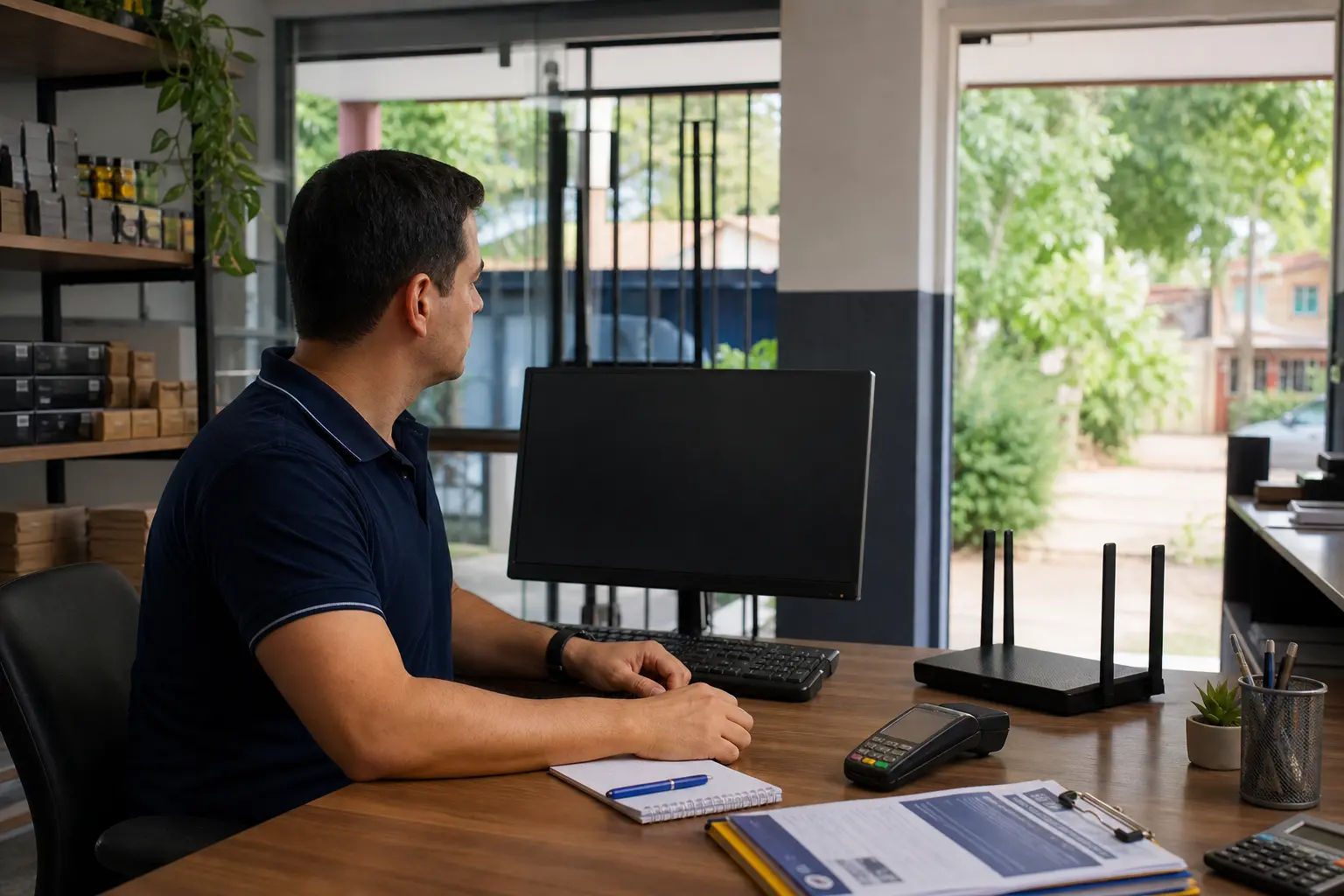 Trabajo interrumpido por falta de energía